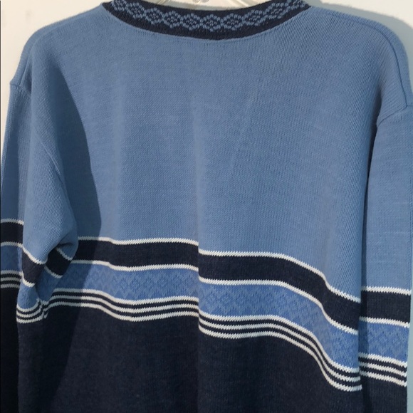MK Sweater Blue stripe v neck Large - Picture 7 of 8
